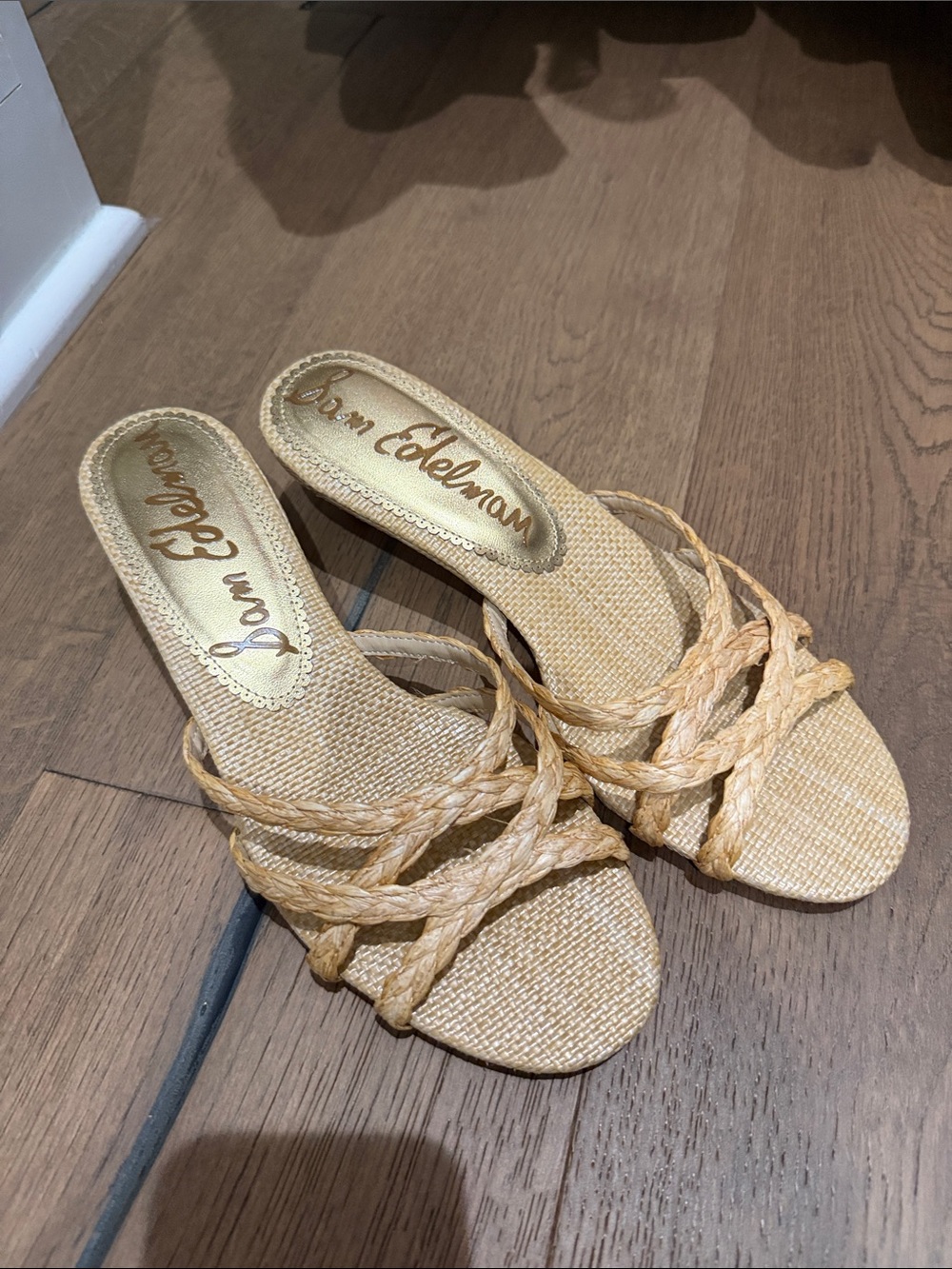 Sam Edelman Braided Tan Slide Mules